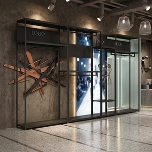 Espositore in Acciaio Inox Dorato Personalizzabile, Design Moderno e Semplice, Facile da Montare, per Boutique di Abbigliamento Uomo, Donna e Bambino - Product Image 3