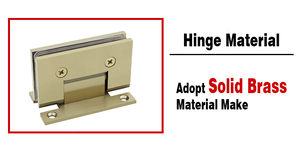 Solid Brass Brushed Bronze Bathroom <b>Shower</b> Set 90 Degree Hinge Soft Closing Adjustable Pull Handle Clamp - Product Image 1