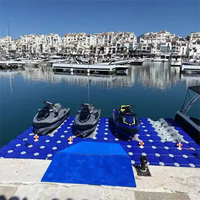 Vente flash : Dock pour jet ski en plastique avec roulettes, quai flottant pour bateau, rampe de levage pour Seadoo, plateforme