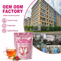 Teh Kesehatan Hormonal Wanita Rose Raspberry Herbal Alami Kantong Teh Piramid untuk Kulit Bercahaya