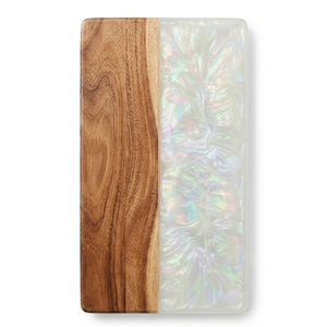 Planche à fromage rectangulaire en résine, planche à découper blanche, planche de service pour la cuisine, restaurant, artisanat, épaisseur 1,5 cm - Product Image 1