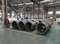 Ventilateur de toit électrique à flux axial série DWT-II pour l'extraction des fumées d'incendie, avec roulement à billes et support OEM