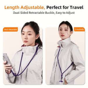 Adjustable <b>Polyester</b> Mobile Phone <b>Lanyard</b> Phone Tether Patch Universal Crossbody Neck Strap for Cell Phone Accessories Case Use - Product Image 3