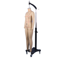 Maniquí de Costura Junmei Talla Europea 34, de Fibra de Vidrio, sin Cabeza, con Pose de Pie, para Diseño de Patrones de Costura