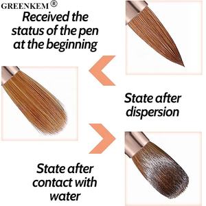 Pinceau à ongles acrylique en forme de cœur <span class=keywords><strong>rose</strong></span> 16 18 22mm, ensemble de 3 pièces, vernis à ongles, peinture, <span class=keywords><strong>dessin</strong></span>, support métallique - Product Image 4