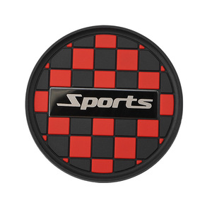 Posavasos para coche transfronterizos, venta directa de fábrica, gran cantidad en stock, posavasos antideslizantes de PVC con logo metálico para vasos de coche - Product Image 5