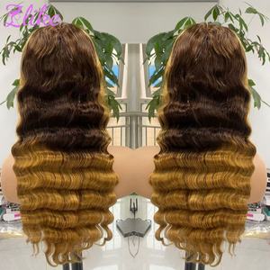 Perruque Lace Front Bouclée Pré-Pluckée Noire Blonde Marron avec Mèches, Cheveux Humains Vierges, Personnalisable en Gros, Fournisseur Populaire, Livraison Directe - Product Image 2