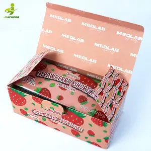Custom Print Design Snack Nut Peanut Energy Protein Candy Chocolate Bar Sachet Packaging Boxes Cardboard Paper Display Box
