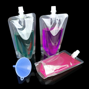 Sachets De Jus a Bec 150ml 200ml Pochette à bec verseur transparent imprimé personnalisé alimentaire <span class=keywords><strong>mon</strong></span> emballage de logo sac debout avec buse - Product Image 3