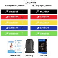 Bandas de Resistencia de Látex con Logotipo Personalizado, 5 Niveles, Bandas de Ejercicio para Fisioterapia, para Gimnasio en Casa, Bandas de Ejercicio para Hombres y Mujeres