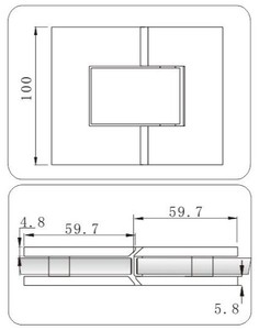 Vite invisibile per impieghi gravosi in ottone regolabile Everstrong <span class=keywords><strong>cerniera</strong></span> per doccia a posizione Zero da vetro a vetro da 180 gradi <span class=keywords><strong>con</strong></span> coperchio. - Product Image 2