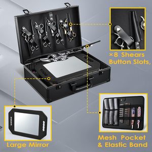 Valigetta per Accessori da Barbiere con Specchio, Valigetta Professionale per Attrezzi da Barbiere, Custodia per Tosatrici e Forniture - Product Image 2