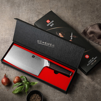 XINZUO rasoir tranchant cuisine couperet à légumes os hachoir couteau soudage 440C Composite acier inoxydable Nature bois d'ébène