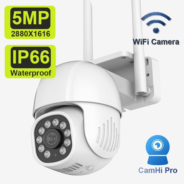 5MP CamHi Pro WiFi AOV Camera Ip66 Waterproof Camera Full Color NIght Vision Security Camera