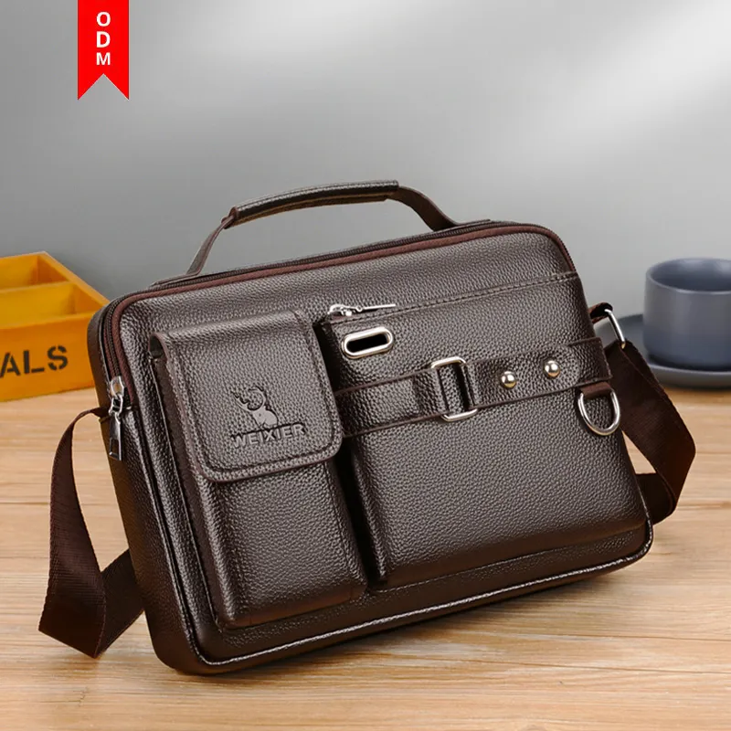 Factory direct wholesale OEM Bolso De Hombre Mens Briefcases Pu Leather Messenger Bags Crossbody Bags For Men