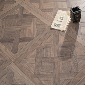 Parquet Versailles AVANTIMORA ISO9001 multicouche en noyer noir lisse, qualité AB, imperméable, 450 mm x 600 mm, pour projets de design d'intérieur - Product Image 2
