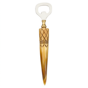 Abridor de botellas de calidad premium con mango de cuerno, accesorio decorativo para bares, restaurantes, cafeterías, fiestas y eventos especiales. - Product Image 1