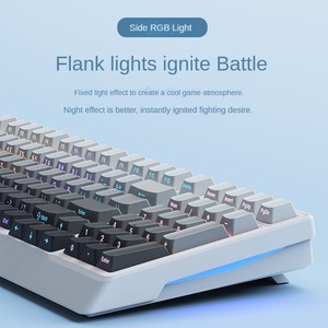 MATHEW YG98 Teclado para juegos de teclas completas Teclado personalizado intercambiable en caliente 99 teclas RGB 2,4 Ghz/Tipo-C/Bluetooth para deportes electrónicos y oficina - Product Image 4
