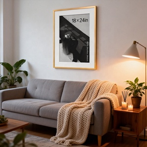 Cadres photo modernes écologiques personnalisés en aluminium A3 A4 avec ou sans passe-partout pour accrochage mural - Product Image 4