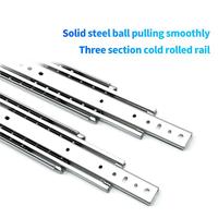 Glissières industrielles verrouillables robustes SNEIDA SND3076 76 mm, capacité de charge >200 kg, extension complète, roulement à billes, pour extérieur et chambre