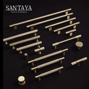 Santaya Solid <strong>Brushed</strong> Brass <strong>Handles</strong> <strong>Kitchen</strong> Cabinet Pulls Bedroom Wardrobe Drawer Knobs Furniture <strong>Handle</strong> - Product Image 4