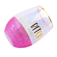 Copa de Vino de Cristal Hecha a Mano al por Mayor con Borde Dorado y Base Rosa, Diseño Moderno y Lujoso, Bien Recibida en Todo el Mundo