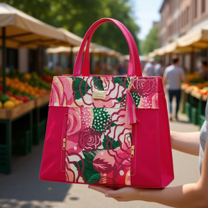 Sac de courses en jute pour femme Emiliana Fiusha, taille moyenne, fermeture éclair, usage quotidien, compatible végétalien, longueur de la poignée : [longueur à préciser] - Product Image 2