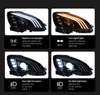 Ensemble de phares LED pour Mercedes Benz Classe C W204 2007 2010, lentille de projecteur améliorée pour C200 C260 C300
