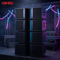 Ensemble de haut-parleurs Line Array VAMAV VXT208, équipement de scène professionnel, haut-parleurs actifs double 8'', 700W, système audio avec support de protection