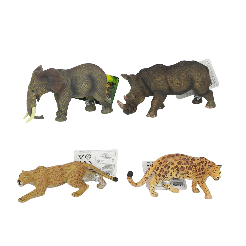 Яркая твердая африканская пластиковая игрушка, модель животного для детской коллекции