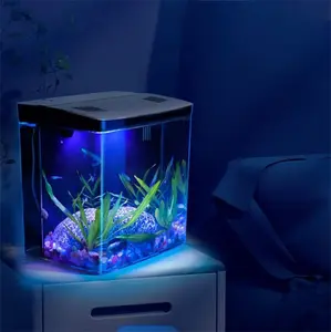 Acrylique Petit Fish Tank Bureau En Plastique Zaohetian USB DC5V Halloween Aquariums & Accessoires 1000 Litres En Plastique Fish Farm Tank