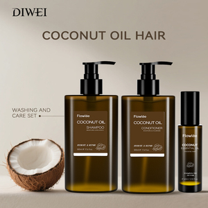 Set de Cuidado Capilar de Marca Privada DIWEI, Sin Sulfatos, Aceite de Coco, Orgánico, Antiencrespamiento, Champú y Acondicionador para Cabello Rizado Dañado - Product Image 3