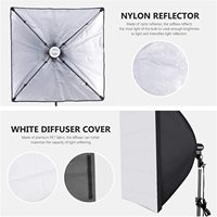 Kit d'éclairage Softbox Photographie Équipement de studio photo continu Douille E27 Ampoule d'éclairage vidéo 5500K pour filmer des portraits