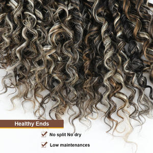 Extensions de cheveux synthétiques Julianna Wholesale : Pack unique de mèches ondulées et bouclées en fibres protéinées bio, tissées en trame - Product Image 4