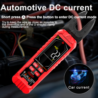 Multimètre à pince numérique DC 600V AC 200A Diode Température Arrêt automatique Affichage max 6000 Fréquence Rechargeable Lampe torche