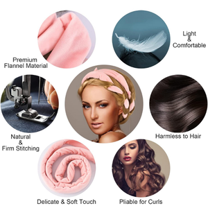 Al por mayor: Bandas para la cabeza con rodillo, sin calor, para rizar el cabello sin esfuerzo, suaves para dormir, formadores de ondas, herramientas de peinado - Product Image 5