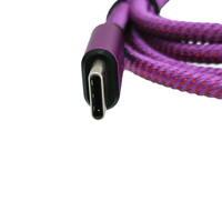Cable USB trenzado de nailon 2.4A de carga rápida 30/28/26Awg tipo C a USB a Cable de datos de teléfono móvil de 2m para impresora escáner de código de barras