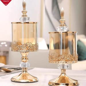 Light Luxury European American Crystal Glass <b>Storage</b> <b>Jar</b> Modern Lace Candy <b>Jar</b> Lid <b>for</b> Living Room Coffee Table <b>Kitchen</b> Parties - Product Image 2