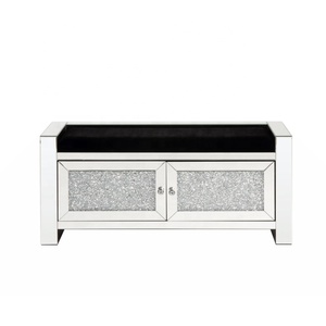Modern <strong>Storage</strong> Velvet <strong>Dining</strong> Chair Upholstered <strong>Dining</strong> Chairs <strong>Dining</strong> <strong>Bench</strong> with Mirror Restaurant Furniture Wholesale - Product Image 2