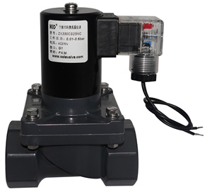 2 Position 2 Way Direct Acting PVC Internal Thread 12-24V 110-220V 0.1-10bar 1-1/2" 40mm Electron Magnetic - Product Image 2