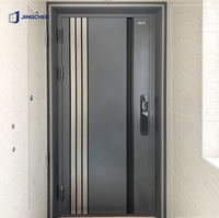 Puerta de Entrada Exterior de Acero Inoxidable Hecha a Medida para Villa con Aislamiento Acústico y Antirrobo, Diseño Moderno