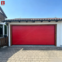 Porte de garage moderne Bolang en acier galvanisé à panneaux ondulés, sécurité personnalisée, interverrouillage, capteur radar, télécommande 16x7 8x7 9x7