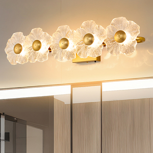 Gold <b>Bathroom</b> <b>Light</b> Fixture Flower Led <b>Mirror</b> Lamps living room Indoor Led Wall Lamp Vanity <b>Mirror</b> <b>Light</b> - Product Image 4