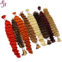 FH Cheveux humains en vrac pour tresses bohèmes, Cheveux en vrac sans trame, Ondulations profondes, Cheveux humains vierges Remy pour tressage, Fournisseur d'extensions en vrac