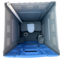 Cabine de toilettes portable à montage facile, avec réservoir d'eau, en matériau HDPE durable et écologique, design moderne pour le camping en extérieur et les parcs