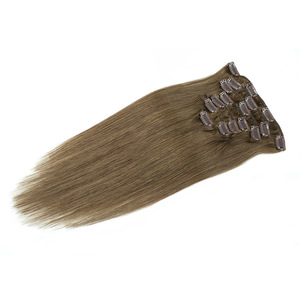 Precio al por Mayor # Extensiones de Cabello Humano de 8 Colores, 100% Cabello Natural, Buena Calidad, Color Liso, con Clip, Estilo Mongol - Product Image 5