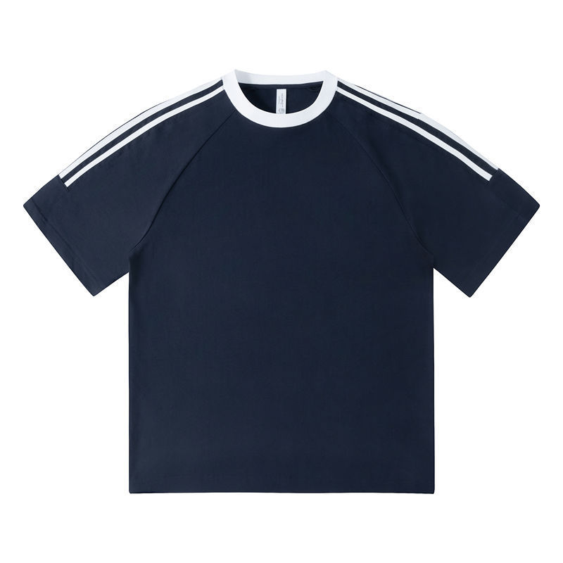Dark blue with white stripes