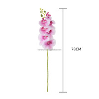 Vente en gros de fleurs d'orchidées artificielles à 7 têtes, effet réaliste, tige de fleur de phalaenopsis artificielle, pour la décoration de mariage, de la maison et d'événements