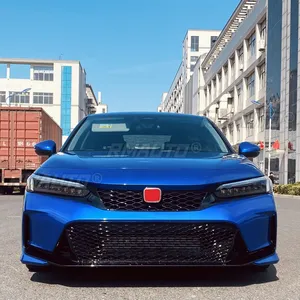 ชุดแต่งรอบคันสำหรับ Honda Civic รุ่นที่ 11 ปี 2021-2022 กระจังหน้าสีดำเงา สไตล์ TR สำหรับรถแข่ง อุปกรณ์ตกแต่งรถยนต์ - Product Image 4