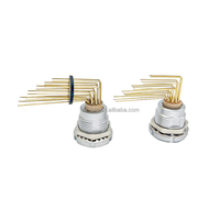 EX-PRO Circular ECG 1B Series Conector hembra de empuje de grado médico autoblocante Protección IP64 Núcleo de aguja de ángulo de 90 grados